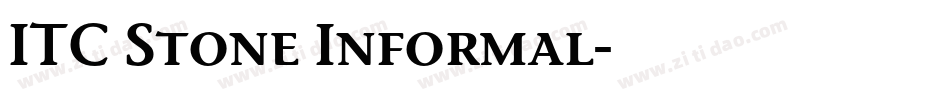 ITC Stone Informal字体转换
